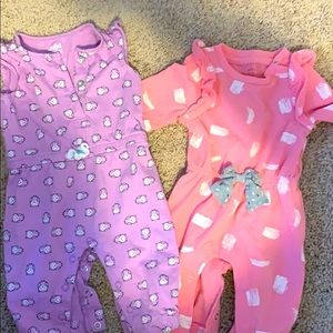 2 Rompers (NB and 0-3M)